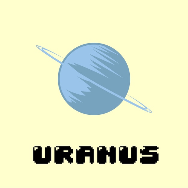 Uranus planeet gedetailleerde vector kunst