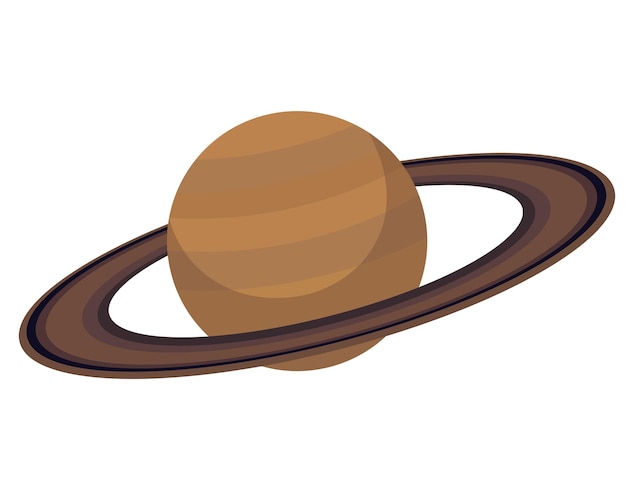 Uranus planeet in de ruimte kleurrijk universum met Uranus cartoon stijl vector illustratie voor elke