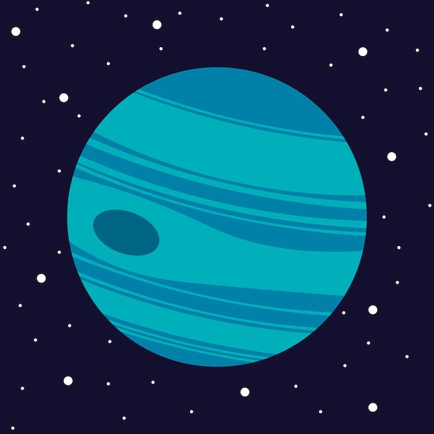 ベクトル 暗い空間で天王星の惑星ベクトル図