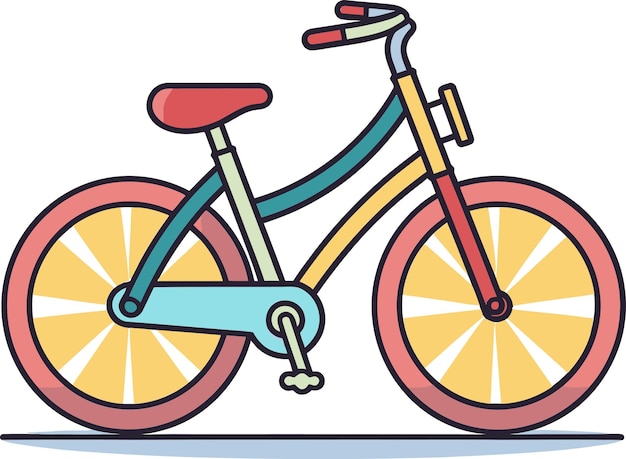 Vector urban bike commuting lifestyle vector vector cartoon van de fietsverhuurdienst