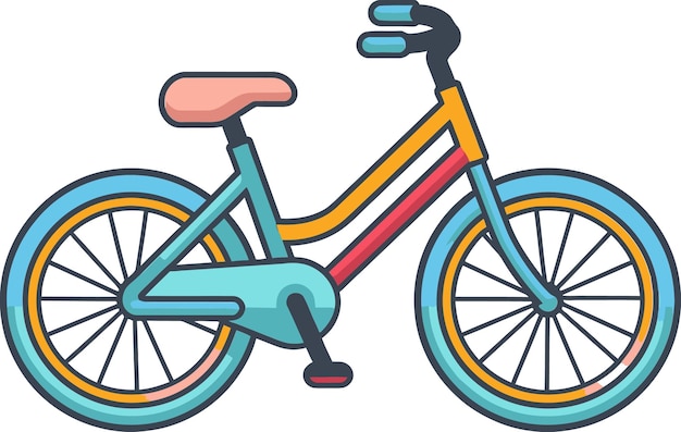 Urban Bike Commuting in Vector Vector Cartoon of Bike Routes