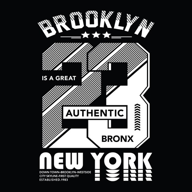 urban brooklyn new york slogan typografie grafisch ontwerp t shirt print vector illustratie