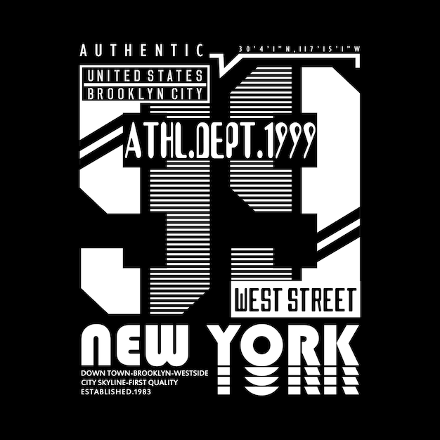 urban brooklyn new york slogan typografie grafisch ontwerp t shirt print vector illustratie