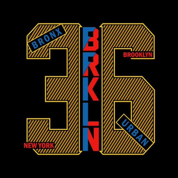 Vector urban brooklyn new york slogan typography graphic design for print t shirt vector illustration