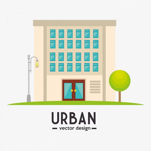 Urban buildings graphic 