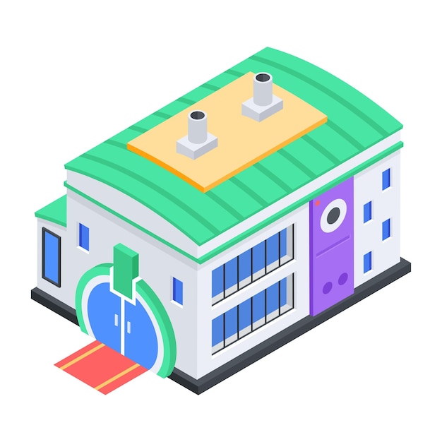 Vector urban buildings isometric