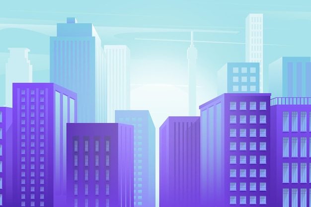 Vector urban city - background for video conferencing