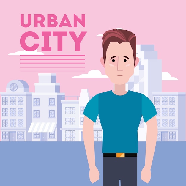 Vector urban city design