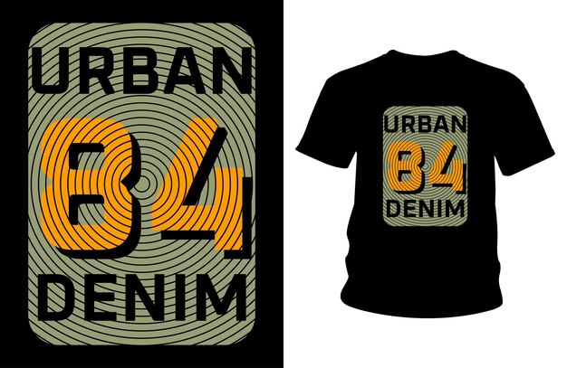 Premium Vector | Urban denim typography tshirt design