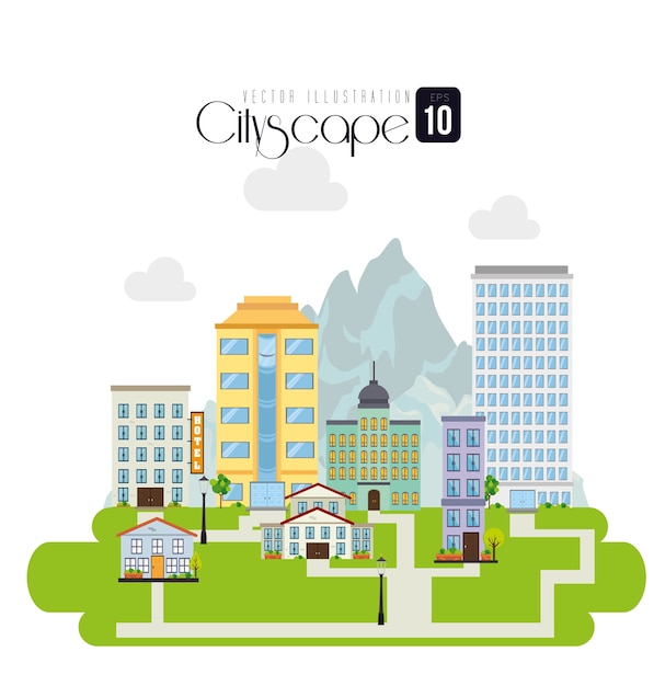urban design, vector illustration.