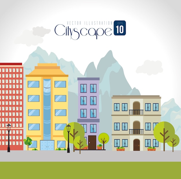 urban design, vector illustration.