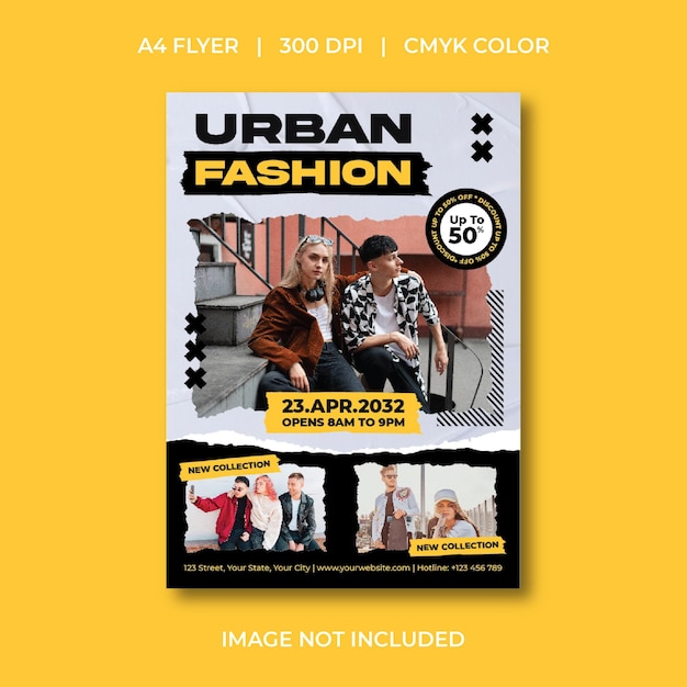 Vector urban fashion flyer