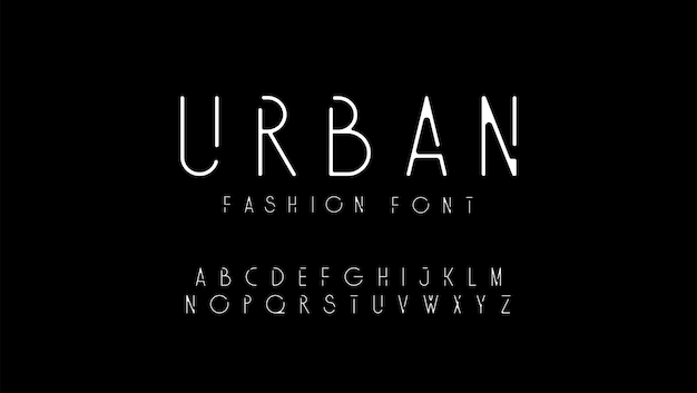 Alfabeto moderno di moda urbana. disegni per il logo