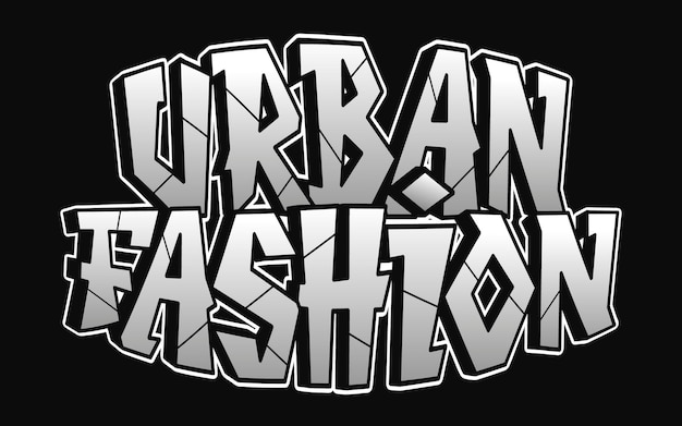 Vector urban fasshion word graffiti style letters