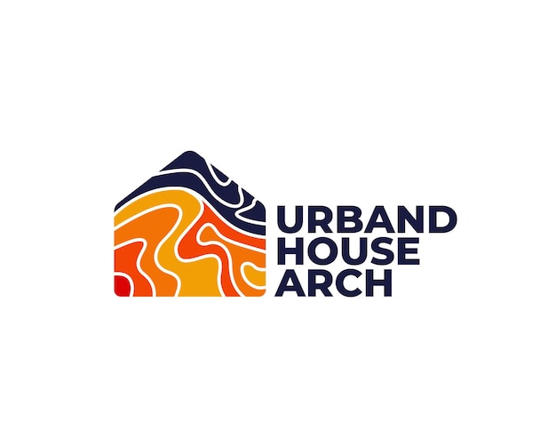 Logo moderno di architettura urbana della casa