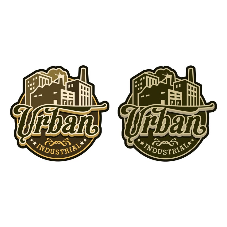 Urban industrial vintage logo vector