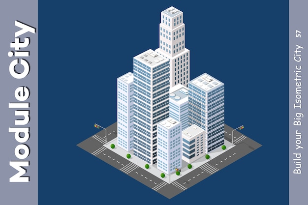 Urban Isometric skyscraper