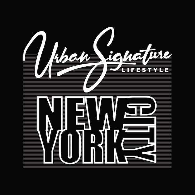 urban new york city design typography vector illustration