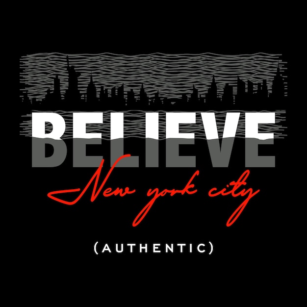都市ニューヨークのスローガン タイポグラフィ グラフィック デザイン イラスト