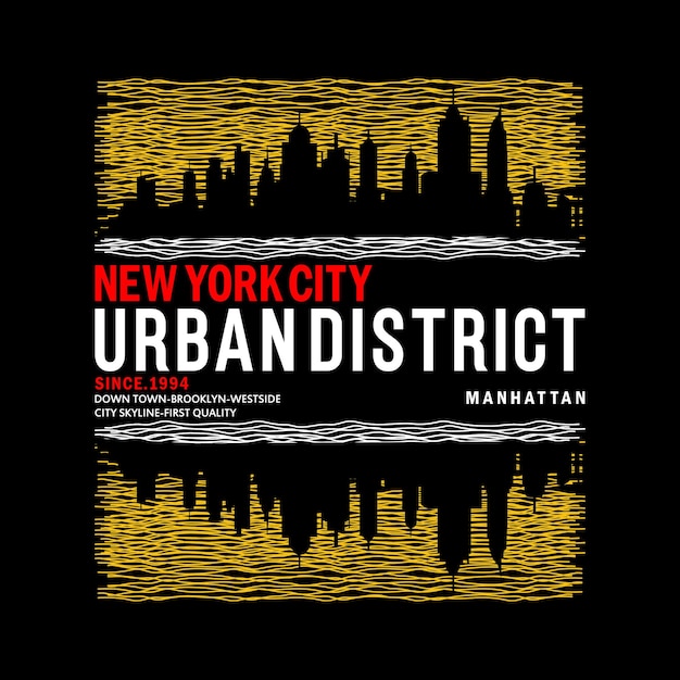 urban new york tee typography graphic design illustration vector