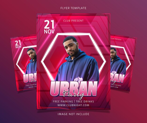 Vector urban party flayer template