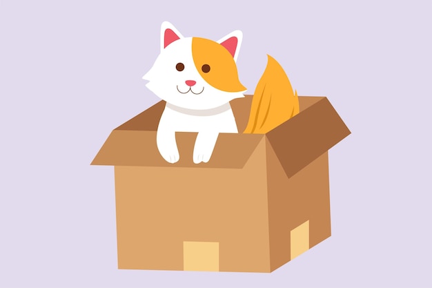 Urban Pet concept Colored flat vector illustration isolated