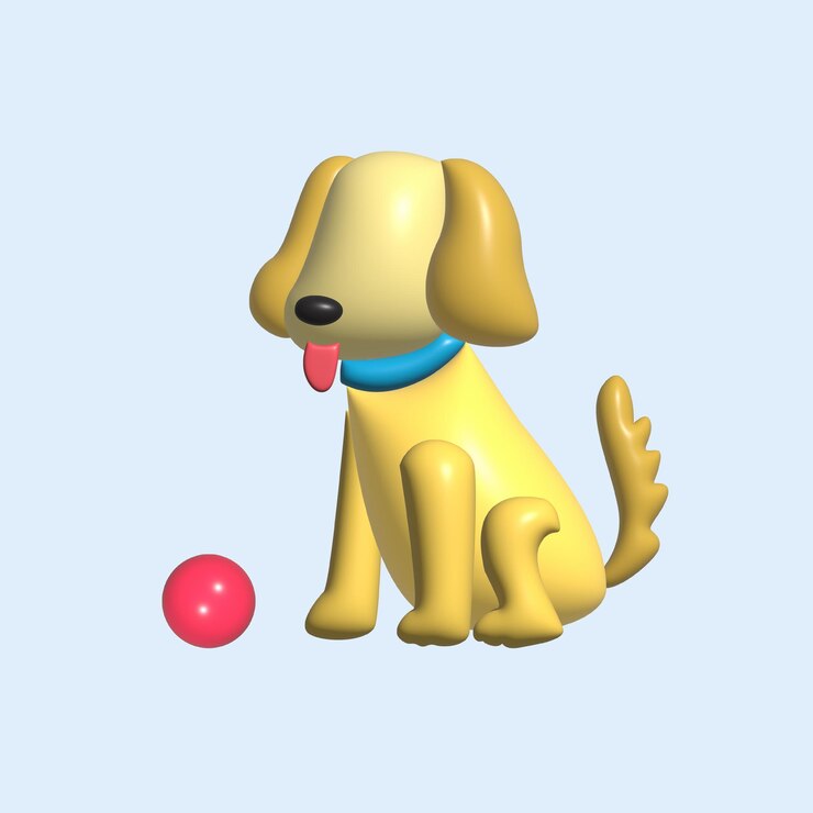 Vector urban pet concept realistic 3d object cartoon style