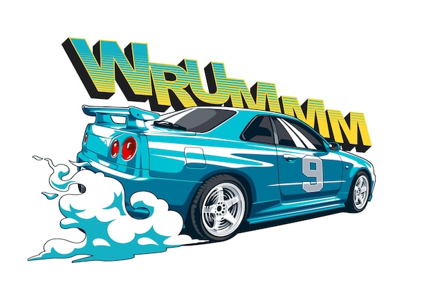 Urban racing sticker design