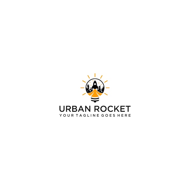 Urban rocket logo design template