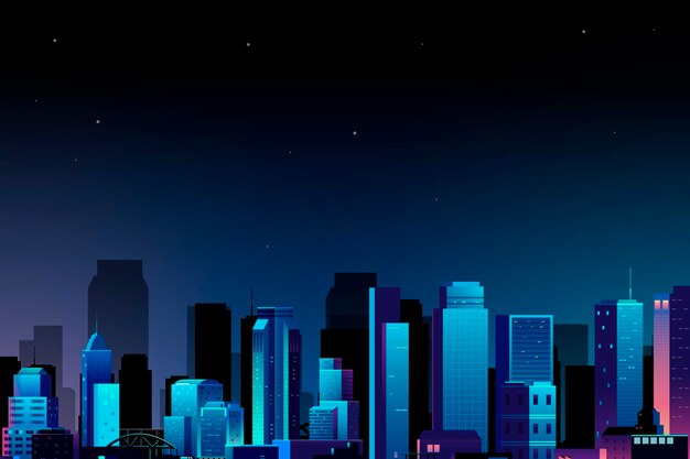 Urban scene at night background vector