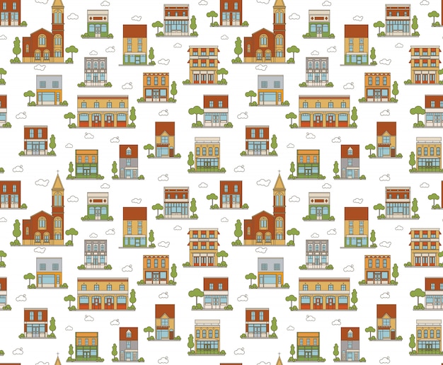 Urban seamless pattern