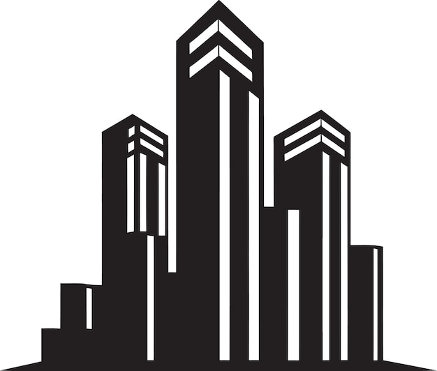 Городской небоскреб впечатление многоэтажный вектор логотип дизайн городской линии многоэтажный высота векторный логотип
