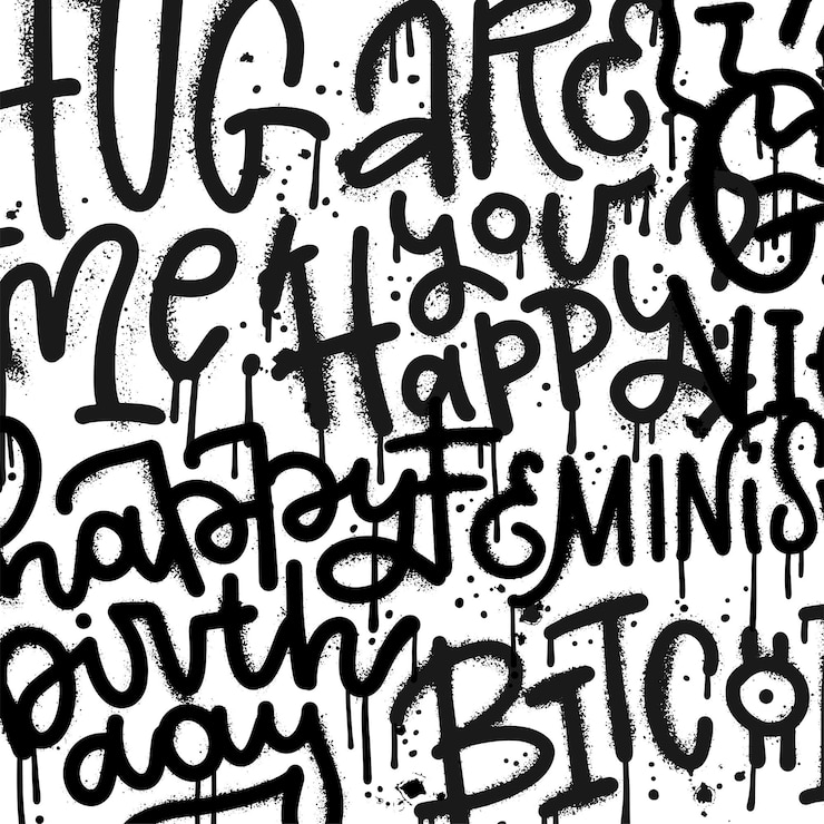 Premium Vector Urban street graffiti slogans on the wall with