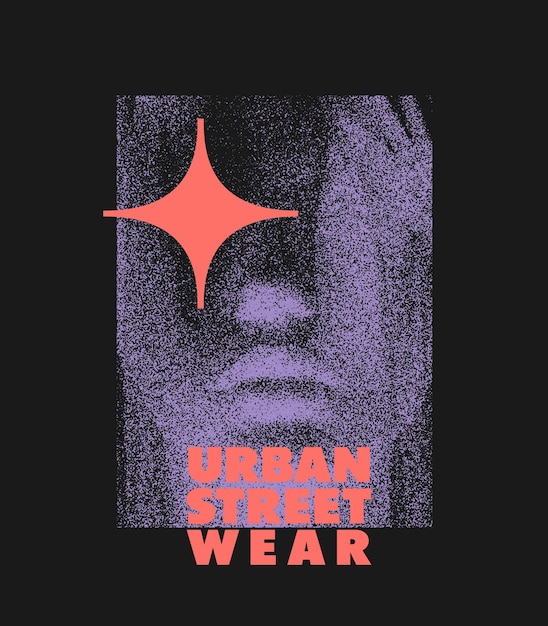 Urban streetwear hand drawn designs for streetwear illustration