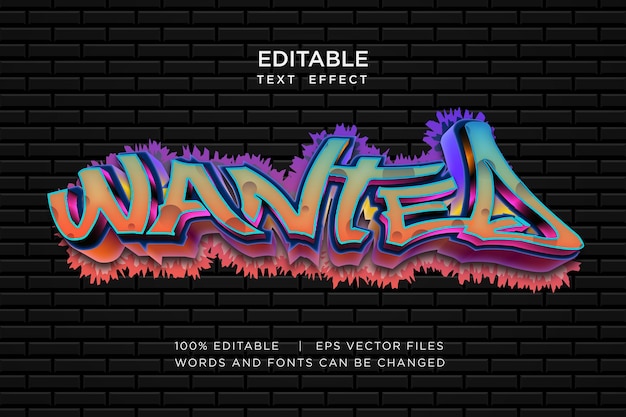 Vector urban style text effect