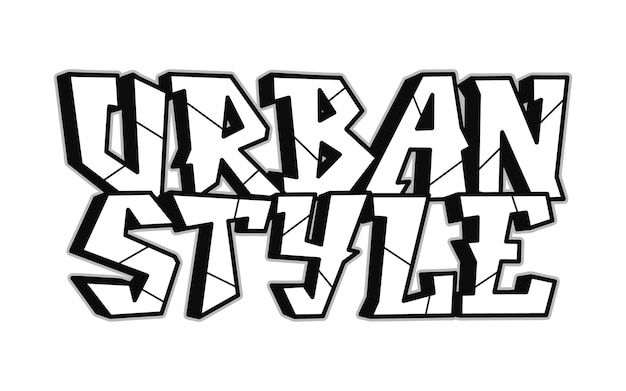 Vector urban style word graffiti style letters