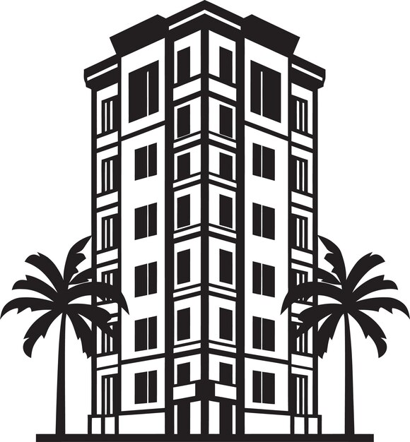 Городские башни многоэтажный небоскреб векторный эмблема дизайн городской пейзаж мечтательный пейзаж многоэтажный городской бу