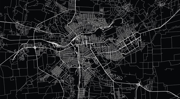 ルハンシクウクライナヨーロッパの都市ベクトル都市地図