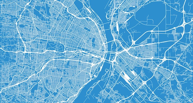 セントルイスカリフォルニア州アメリカ合衆国の都市ベクトル都市地図