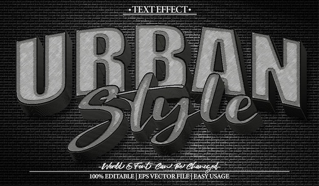 urban vector text effect editable alphabet art grafitti street hiphop city