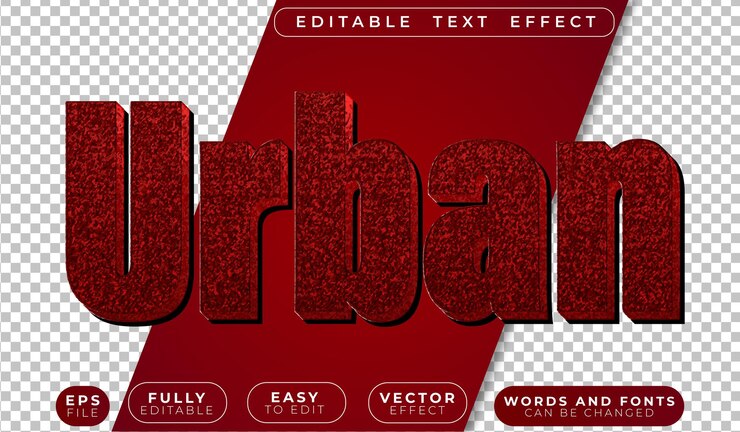 Vector urban vector text effect editable alphabet grafitti street hiphop city