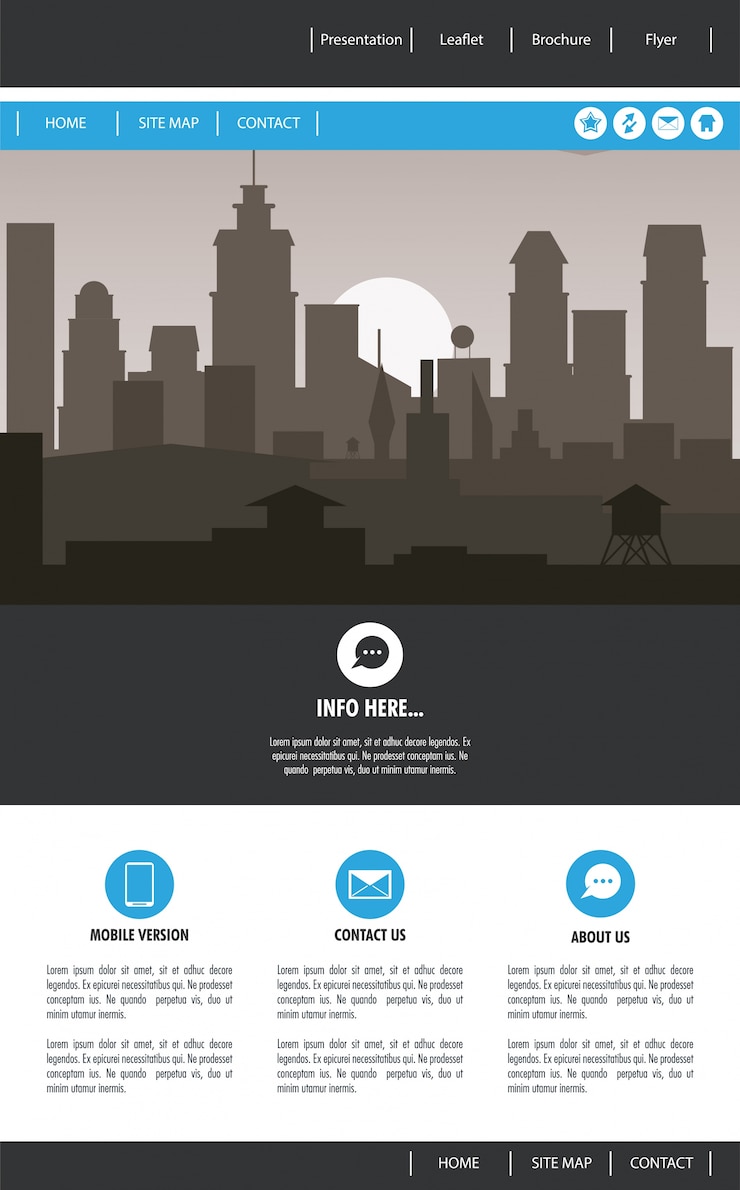 Vector urban website template