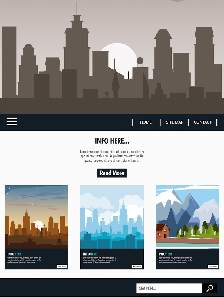 Vector urban website template