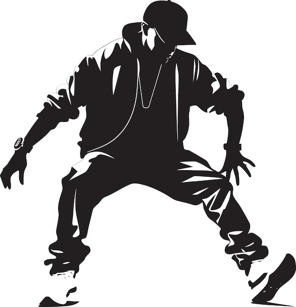 Vector urbanglide vector dance logo streetgroove iconisch rapper design