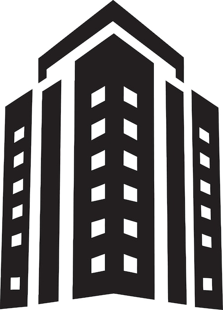 UrbanRise Sleek Vector gebouw embleem SkylineCraft Elegant gebouw vector logo