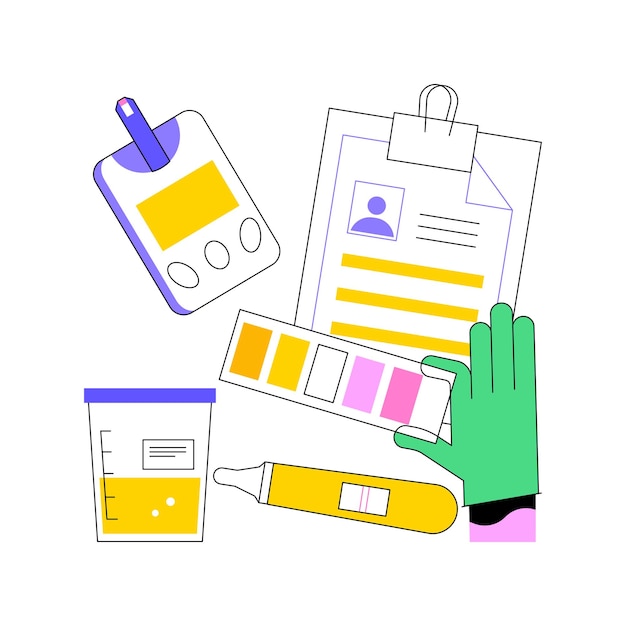 Urinalysis abstract concept vector illustration