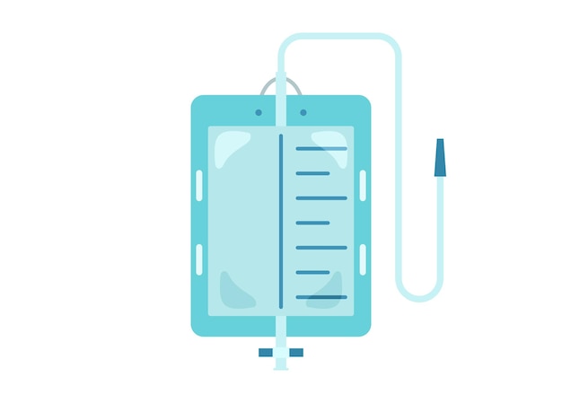 Urine bag simple flat illustration