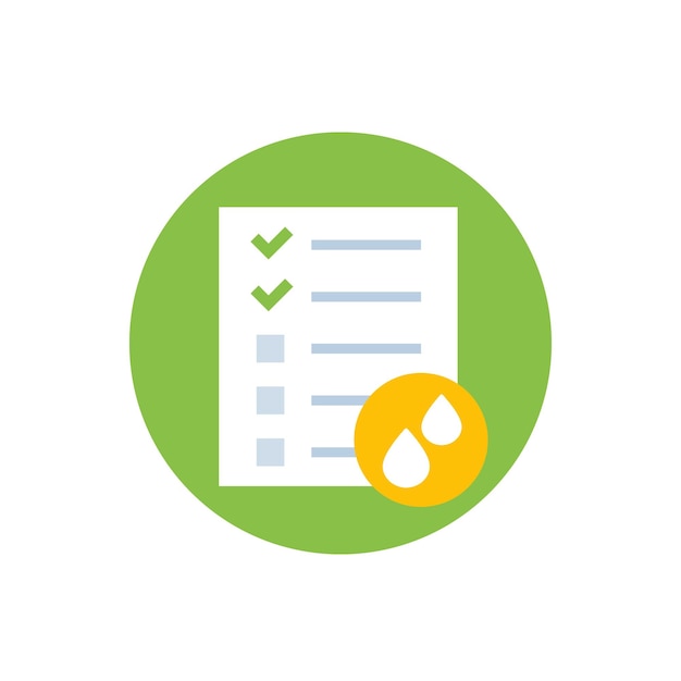 Urine test results vector flat icon