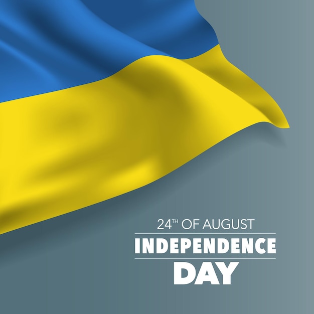 Urkaine gelukkige banner van de onafhankelijkheidsdag. oekraïense vakantie 24 augustus ontwerp met vlag