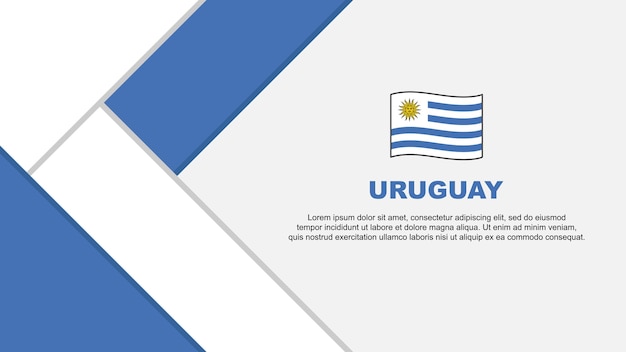 Uruguay Flag Abstract Background Design Template Uruguay Independence Day Banner Cartoon Vector Illustration Uruguay Illustration